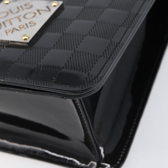 LOUIS VUITTON Damier Vernis Club Shoulder Bag Black M92127 LV Auth ep16276V