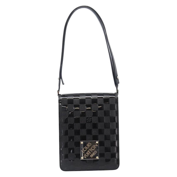 LOUIS VUITTON Damier Vernis Club Shoulder Bag Black M92127 LV Auth ep16276V