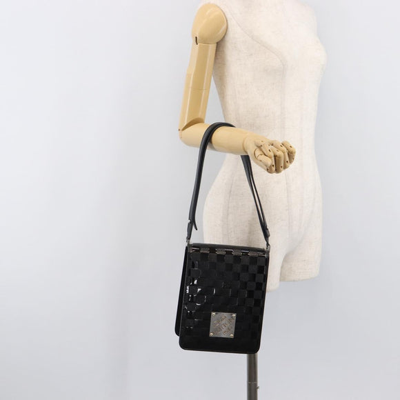 LOUIS VUITTON Damier Vernis Club Shoulder Bag Black M92127 LV Auth ep16276V