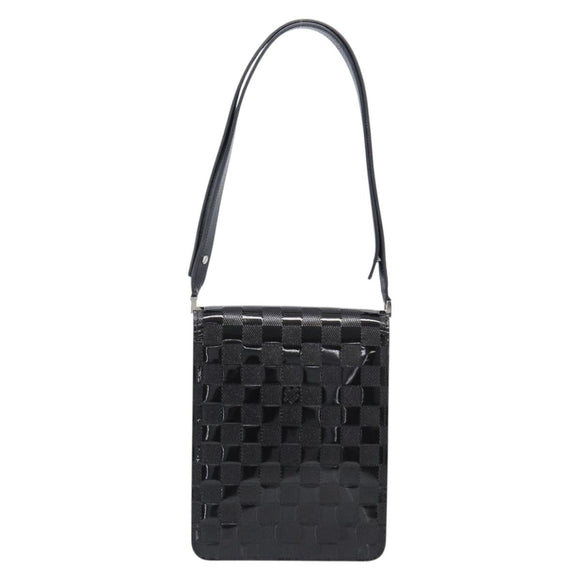 LOUIS VUITTON Damier Vernis Club Shoulder Bag Black M92127 LV Auth ep16276V