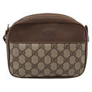 GUCCI GG Supreme Shoulder Bag PVC Beige Gold Auth ep16279-2