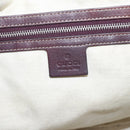 GUCCI Shoulder Bag Leather Wine Red Silver Auth ep16283-17