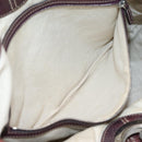 GUCCI Shoulder Bag Leather Wine Red Silver Auth ep16283-21