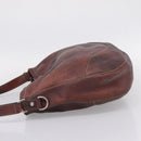 GUCCI Shoulder Bag Leather Wine Red Silver Auth ep16283-3
