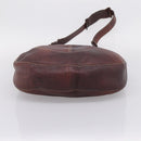GUCCI Shoulder Bag Leather Wine Red Silver Auth ep16283-5