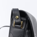 Burberrys Shoulder Bag Leather Black Gold Auth ep16288A-18