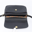 Burberrys Shoulder Bag Leather Black Gold Auth ep16288A-19