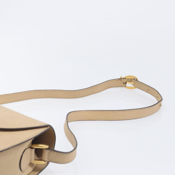 GUCCI Bamboo Shoulder Bag Leather Beige Gold 001 113 1529 Auth ep16289