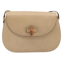 GUCCI Bamboo Shoulder Bag Leather Beige Gold 001 113 1529 Auth ep16289-2