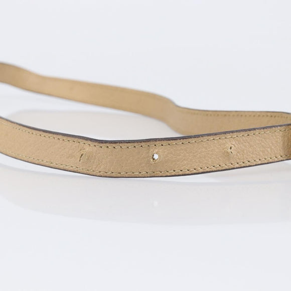 GUCCI Bamboo Shoulder Bag Leather Beige Gold 001 113 1529 Auth ep16289