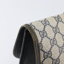 GUCCI GG Supreme Sherry Line Clutch Bag PVC Navy Gold 89 01 030 Auth ep16293-12