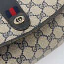 GUCCI GG Supreme Sherry Line Clutch Bag PVC Navy Gold 89 01 030 Auth ep16293-13