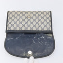 GUCCI GG Supreme Sherry Line Clutch Bag PVC Navy Gold 89 01 030 Auth ep16293-15