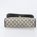 GUCCI GG Supreme Sherry Line Clutch Bag PVC Navy Gold 89 01 030 Auth ep16293-7