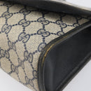 GUCCI GG Supreme Sherry Line Clutch Bag PVC Navy Gold 89 01 030 Auth ep16293-8
