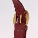 GUCCI Horsebit Shoulder Bag Suede Red Gold 003 2113 0034 Auth ep16294A-10