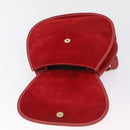GUCCI Horsebit Shoulder Bag Suede Red Gold 003 2113 0034 Auth ep16294A-17
