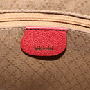 GUCCI Horsebit Shoulder Bag Suede Red Gold 003 2113 0034 Auth ep16294A-18