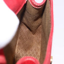 GUCCI Horsebit Shoulder Bag Suede Red Gold 003 2113 0034 Auth ep16294A-20