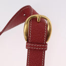 GUCCI Horsebit Shoulder Bag Suede Red Gold 003 2113 0034 Auth ep16294A-9