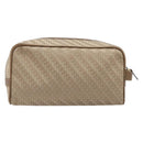 GUCCI Pouch Canvas Beige Gold Auth ep16295-3