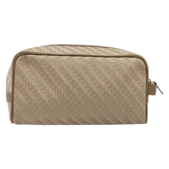 GUCCI Pouch Canvas Beige Gold Auth ep16295