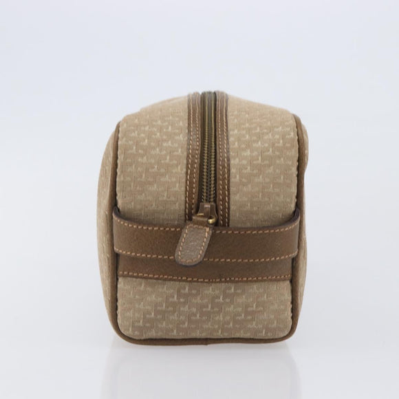 GUCCI Pouch Canvas Beige Gold Auth ep16295