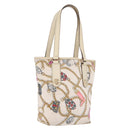GUCCI Tote Bag Satin White Gold 153361 Auth ep16297-1