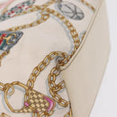 GUCCI Tote Bag Satin White Gold 153361 Auth ep16297-19
