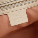 GUCCI Tote Bag Satin White Gold 153361 Auth ep16297-22