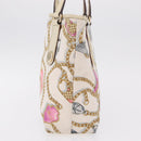 GUCCI Tote Bag Satin White Gold 153361 Auth ep16297-5