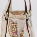 GUCCI Tote Bag Satin White Gold 153361 Auth ep16297-6