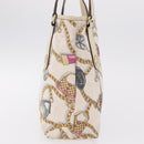 GUCCI Tote Bag Satin White Gold 153361 Auth ep16297-7