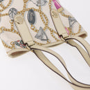 GUCCI Tote Bag Satin White Gold 153361 Auth ep16297-9