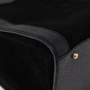 GUCCI Bamboo Hand Bag Leather Suede Black Gold 002 1186 0260 Auth ep16298-9