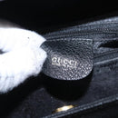 GUCCI Bamboo Hand Bag Leather Suede Black Gold 002 1186 0260 Auth ep16298-17