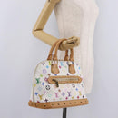 LOUIS VUITTON Monogram Multicolor Alma Hand Bag White M92647 LV Auth ep16304V-26