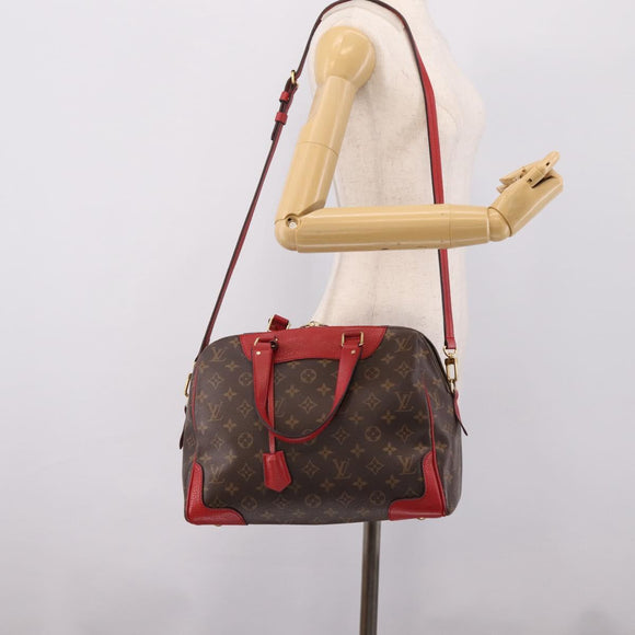 LOUIS VUITTON Monogram Retiro PM Hand Bag 2way Red M50057 LV Auth ep16305A