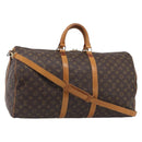 LOUIS VUITTON Monogram Keepall Bandouliere 55 Boston Bag M41414 LV Auth ep16307A-1