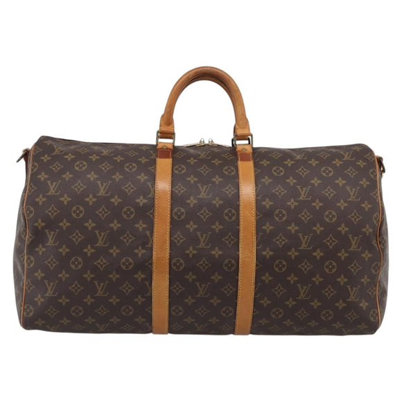LOUIS VUITTON Monogram Keepall Bandouliere 55 Boston Bag M41414 LV Auth ep16307A