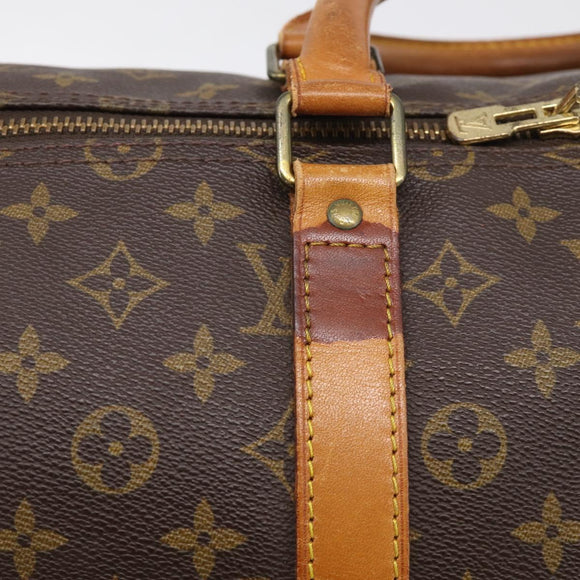 LOUIS VUITTON Monogram Keepall Bandouliere 55 Boston Bag M41414 LV Auth ep16307A