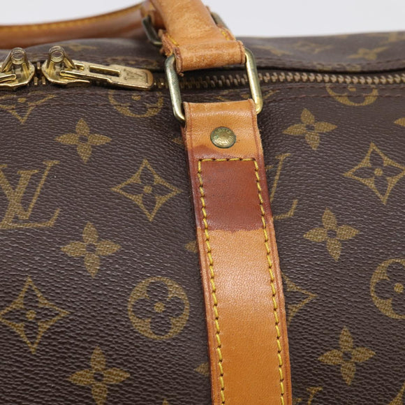 LOUIS VUITTON Monogram Keepall Bandouliere 55 Boston Bag M41414 LV Auth ep16307A
