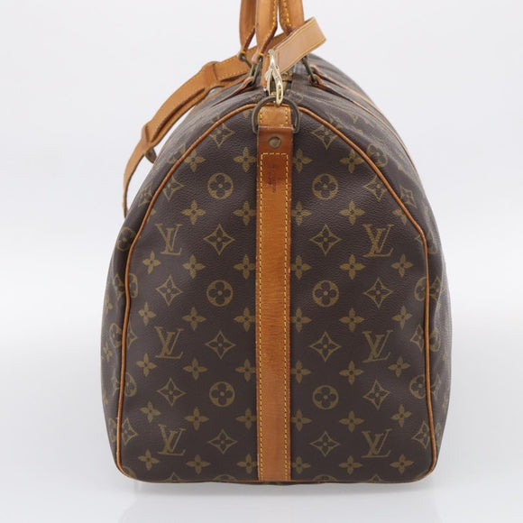 LOUIS VUITTON Monogram Keepall Bandouliere 55 Boston Bag M41414 LV Auth ep16307A
