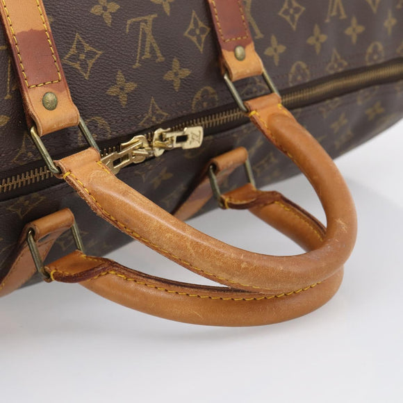 LOUIS VUITTON Monogram Keepall Bandouliere 55 Boston Bag M41414 LV Auth ep16307A