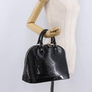LOUIS VUITTON Epi Alma PM Hand Bag Enamel Noir Electric M4032N LV Auth ep16314-24