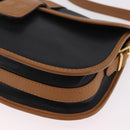 CELINE Shoulder Bag Leather Black Gold Auth ep16319A-16