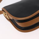 CELINE Shoulder Bag Leather Black Gold Auth ep16319A-17