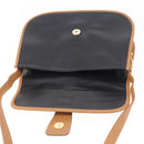 CELINE Shoulder Bag Leather Black Gold Auth ep16319A-21
