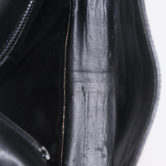 CELINE Shoulder Bag Leather Black Gold Auth ep16319A