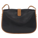 CELINE Shoulder Bag Leather Black Gold Auth ep16319A-2